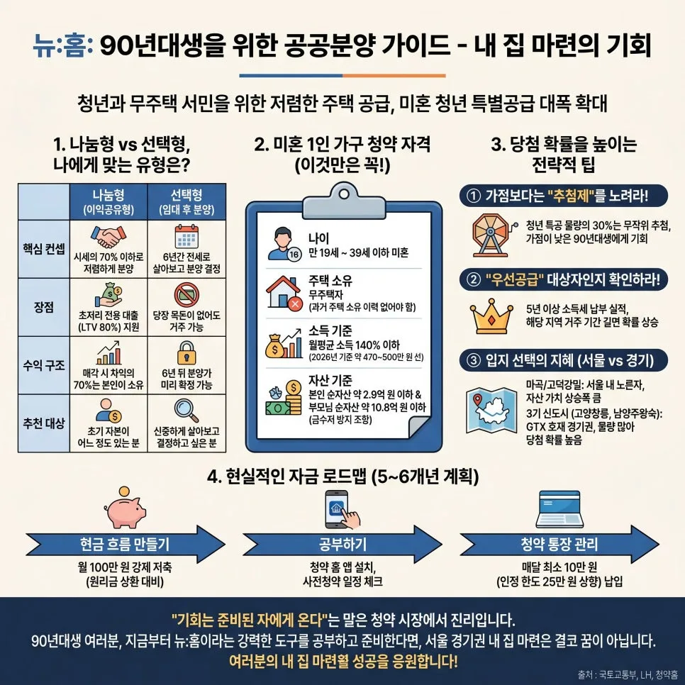 90년대생 미혼 1인 가구, 뉴홈으로 내 집 마련 전략 2026
