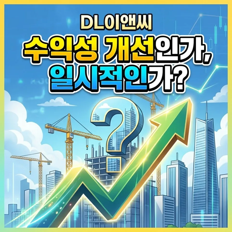DL이앤씨 주가 전망: 실적 개선 확인 후 투자 시점 2026