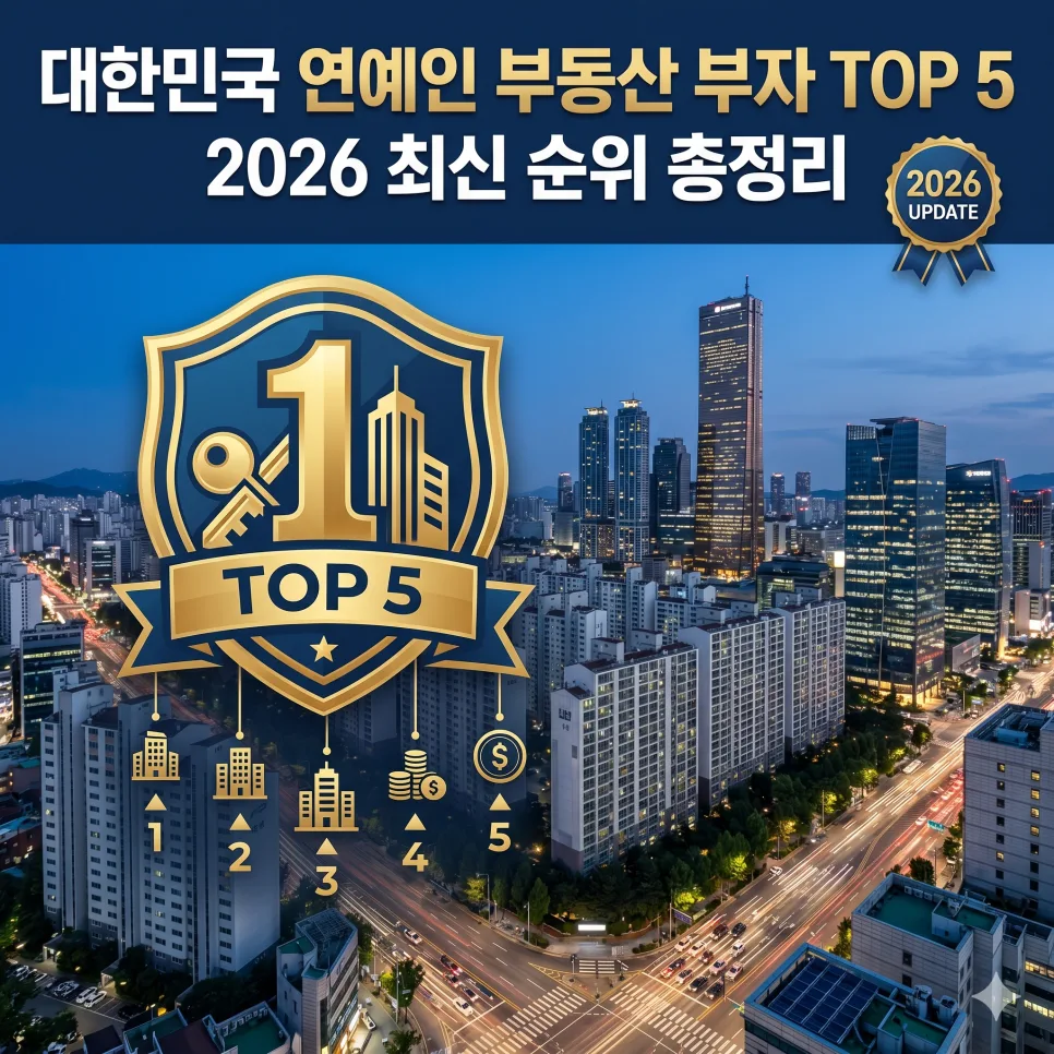 연예인 부동산 부자 TOP 5 (2026년 기준) 실제 투자 분석