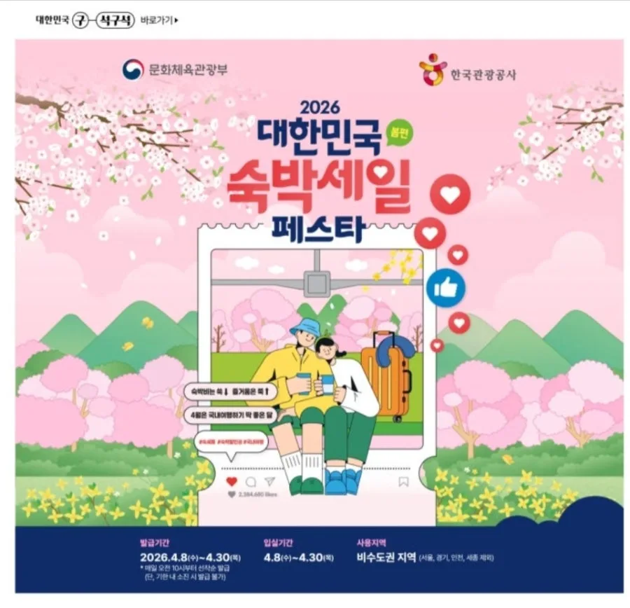 2026 숙박세일 페스타, 최대 7만원 할인받는 법 총정리