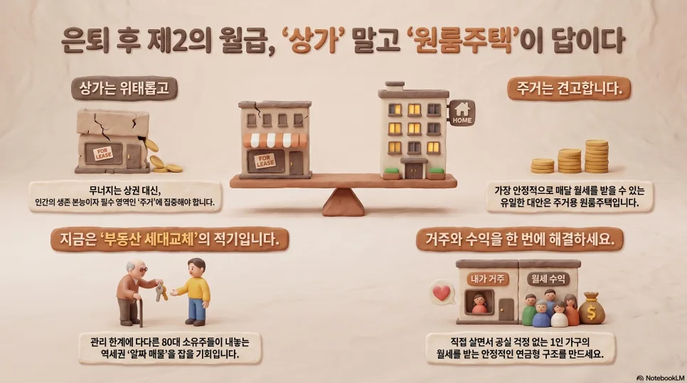 은퇴 후 월세 부족? 2026년 역세권 원룸이 답인 이유
