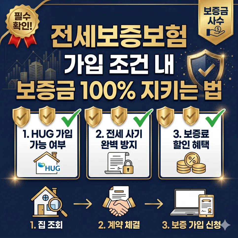 2026년 전세보증보험 가입 조건: 보증금 100% 지키는 법 총정리