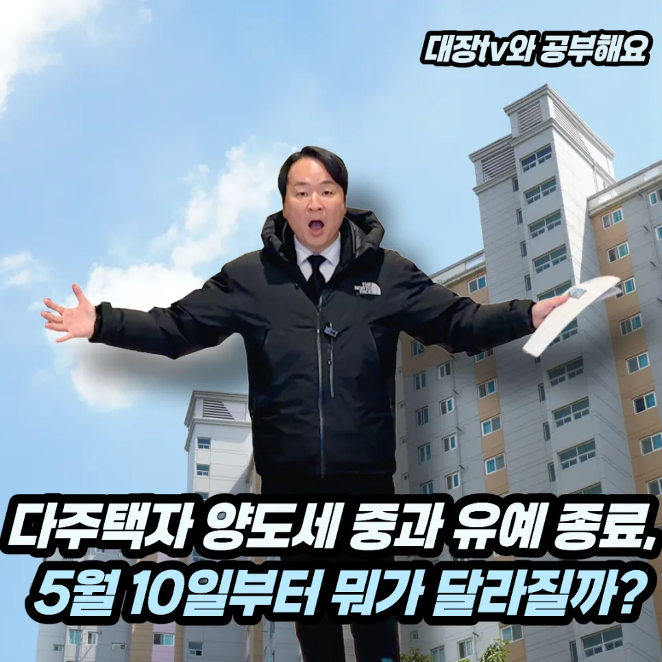 다주택자 양도세 중과 2026년 5월 10일 이후 달라지는 점 총정리