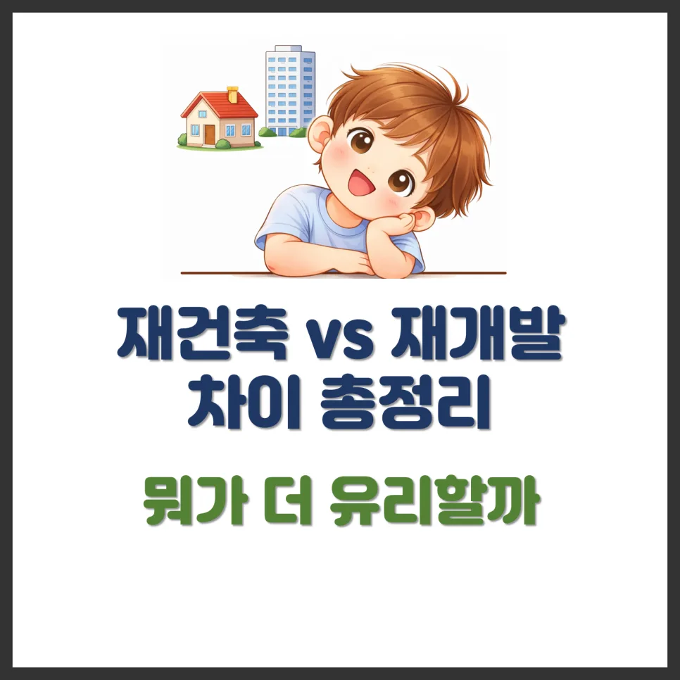 재건축 vs 재개발, 2026년 투자 유불리 비교 및 차이점 총정리