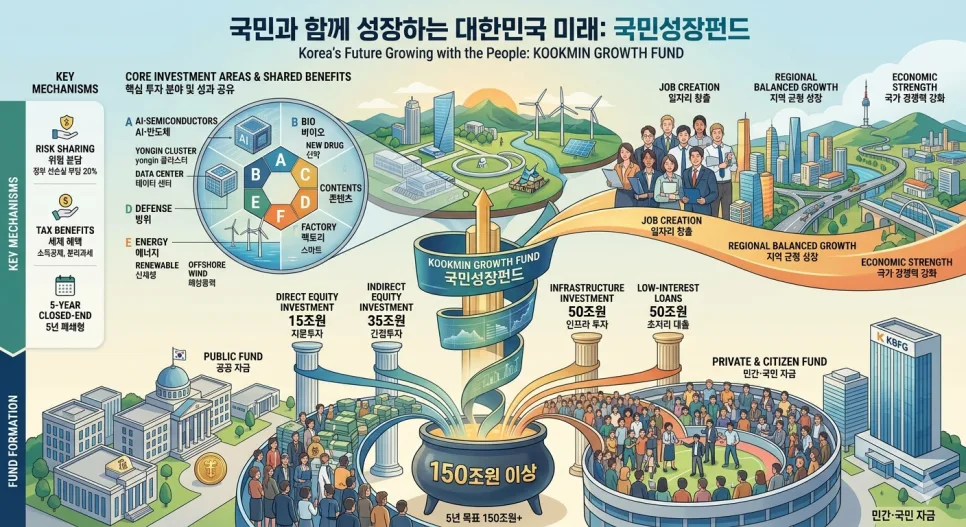 국민성장펀드 2026년 투자 가이드: 150조 규모, 세금 혜택 총정리