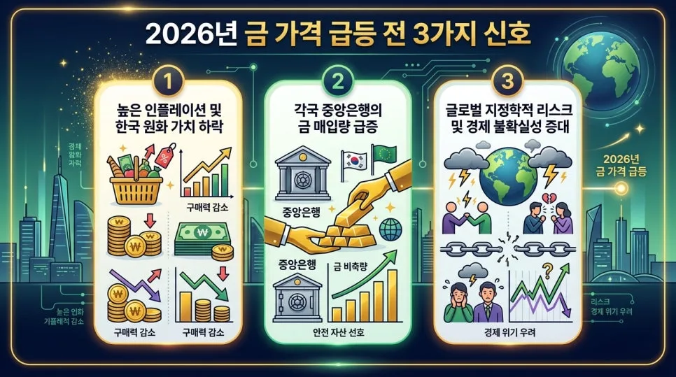 2026년 금값 폭등 전조 3가지와 현명한 투자 전략
