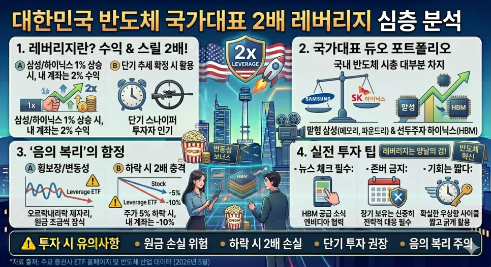 2026년 반도체 레버리지 ETF: SK하이닉스·삼성전자 2배 수익 전략