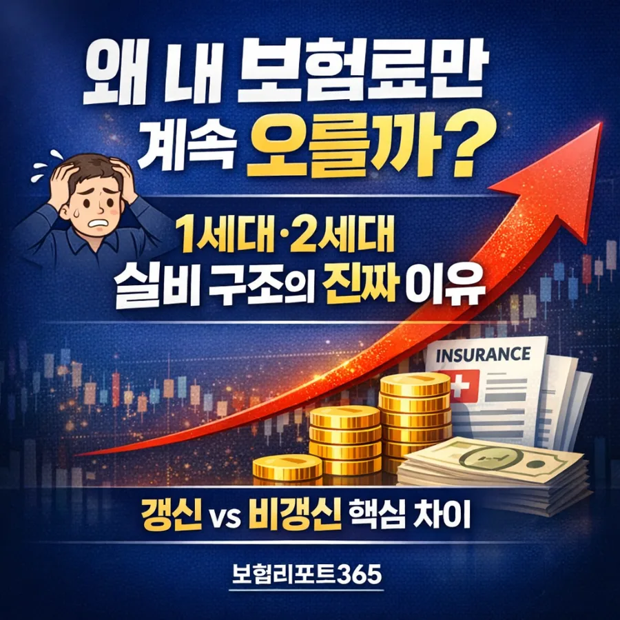 실손보험료 인상 이유 2026: 1세대 vs 4세대 비교 분석