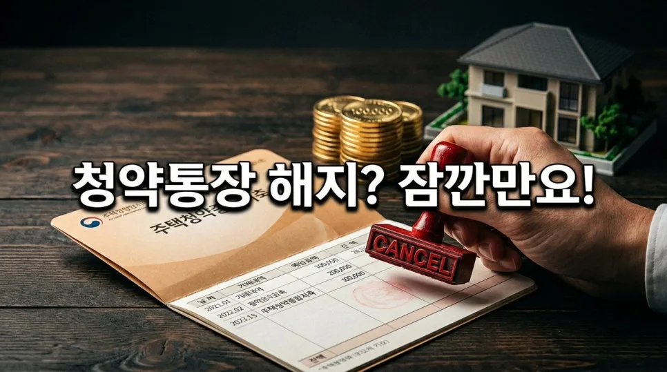 청약통장 해지하면 손해? 2026년 기준 3가지 이유와 대안