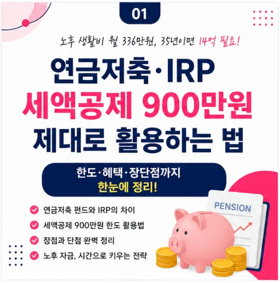 연금저축 vs IRP, 2026년 세액공제 900만원 혜택 완벽 비교
