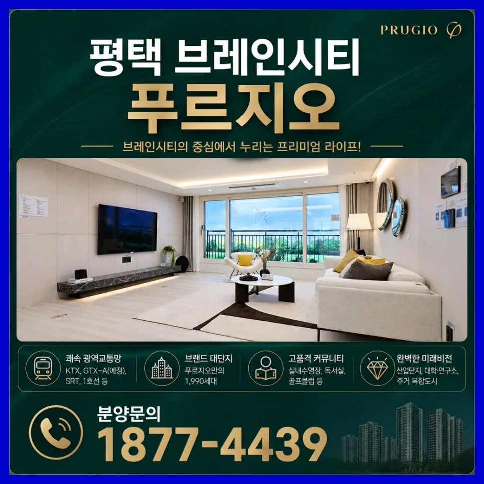 평택 브레인시티 푸르지오 분양가, 입지 조건 및 미래가치 2026년 전망 2