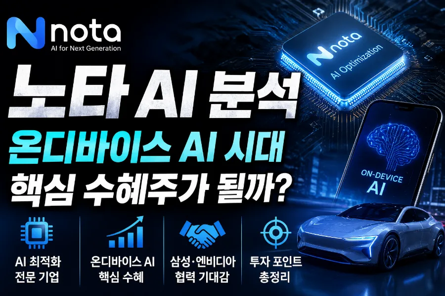 노타 AI, 온디바이스 AI 핵심 수혜주 될까? 2026 전망 분석