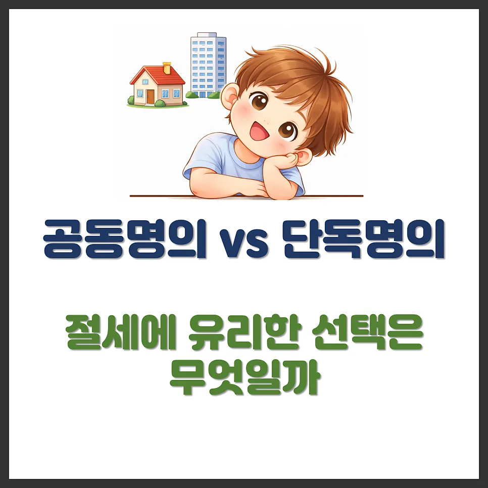 부동산 명의 2026: 공동명의 vs 단독명의, 절세 효과 비교 분석