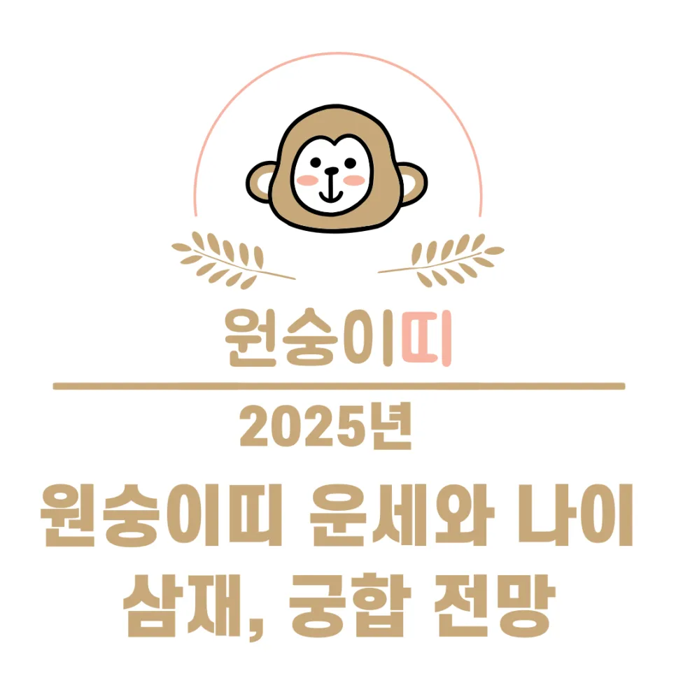2025년 원숭이띠 운세, 삼재, 궁합 완벽 분석 (2026년 전망 포함)