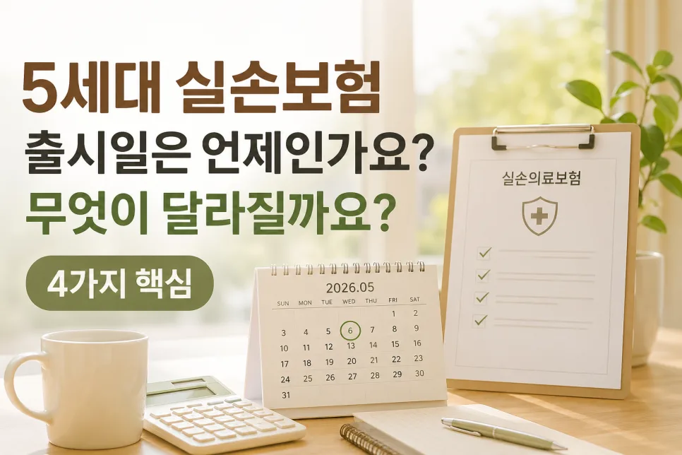 5세대 실손보험 2026년 5월 6일 출시: 보험료 인하와 비급여 변화 총정리