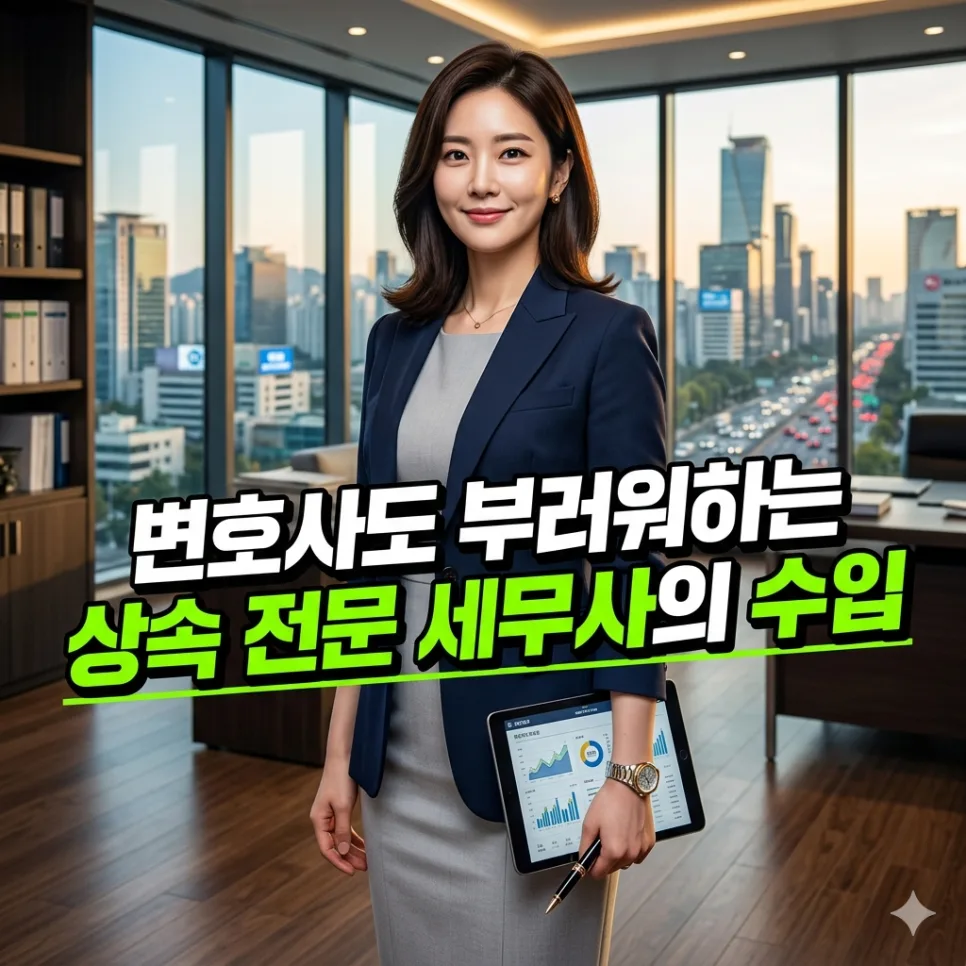 상속 전문 세무사 연봉 2026: 변호사보다 잘 버는 비결은?