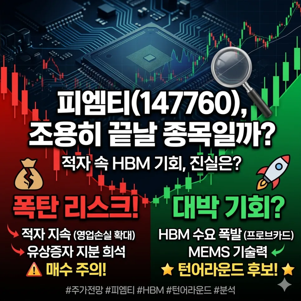 피엠티 주가 전망 2026: 실적 회복 시점과 유상증자 영향 분석