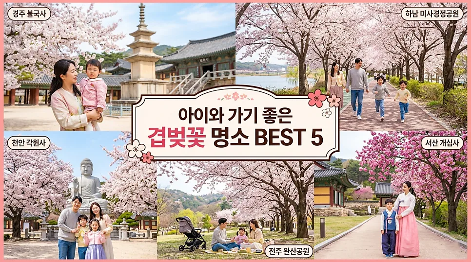 겹벚꽃 명소 BEST 5: 아이와 함께 떠나는 봄나들이 2026