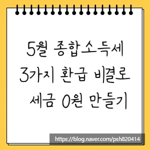 종합소득세 환급 극대화 전략 2026: 3가지 핵심 비결