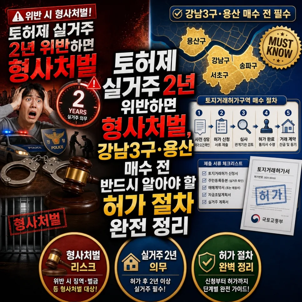 토허제 실거주 2년 위반 시 형사처벌? 2026년 달라진 점 총정리