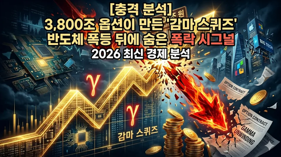 감마 언와인딩 위험 2026: 엔비디아 주가 폭포수 급락 시나리오