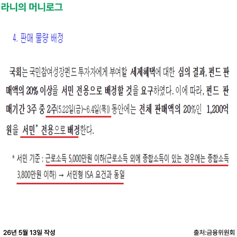 국민성장펀드 서민 우선 배정 2026: 자격 확인부터 가입 팁까지 2