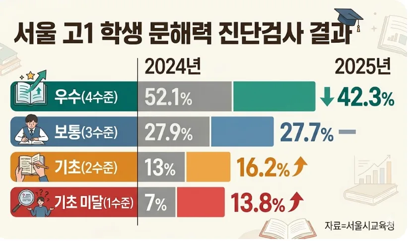 고교생 30% 문해력 기초 이하? 2026년 원인과 해결책 총정리