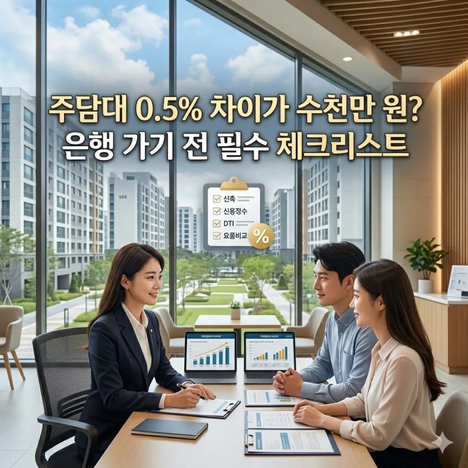 주택담보대출 금리 비교 2026: 고정 vs 변동, 0.5% 차이의 진실