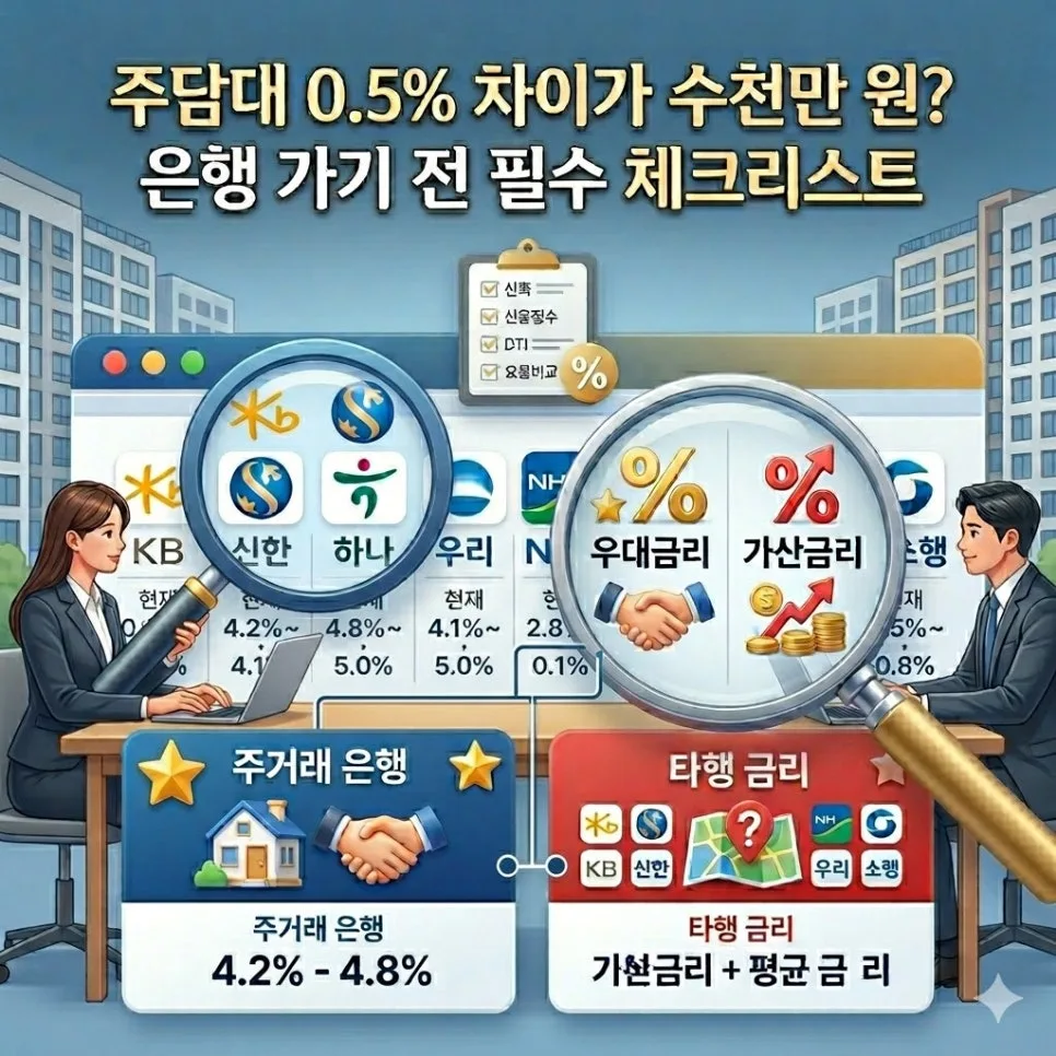 주택담보대출 금리 비교 2026: 고정 vs 변동, 0.5% 차이의 진실 2