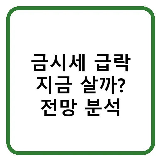 금값 2026년 하락 이유와 투자 전망: 80만원대 분석