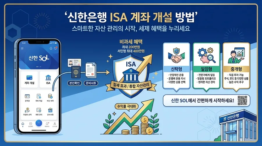 2026년 신한은행 ISA 계좌 개설: 비대면 조건과 혜택 완벽 정리