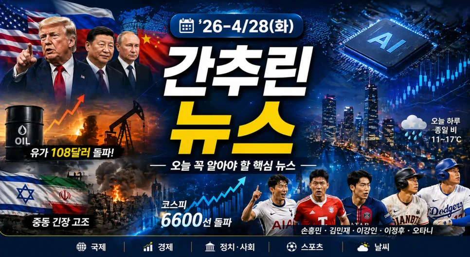 2026년 유가 108달러 돌파와 반도체 시장 전망: 핵심 뉴스 총정리