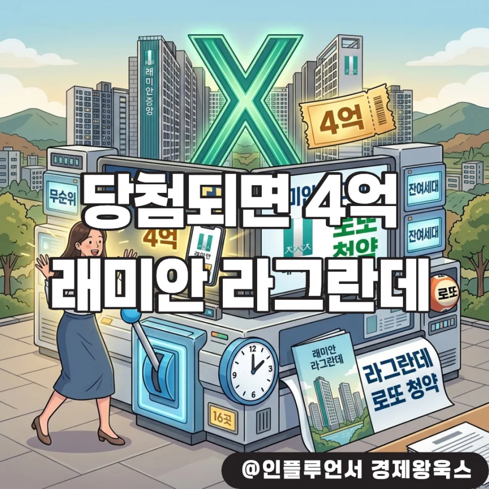 래미안 라그란데 무순위 청약 2026: 4억 시세차익 노리는 법