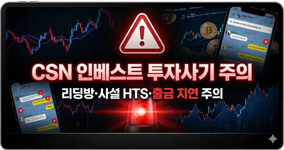 CSN 인베스트 투자 사기 유형 2026: 리딩방·사설 HTS 주의점