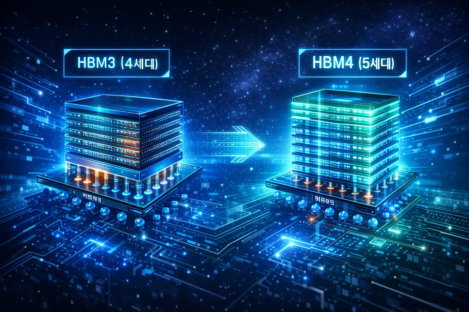 HBM 4세대 vs 5세대 차이점 완벽 분석 (2026년 전망)