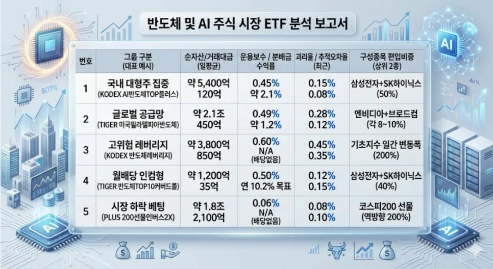 반도체 ETF 54종 옥석 가리기: 2026년 투자 핵심 지표 8가지 2