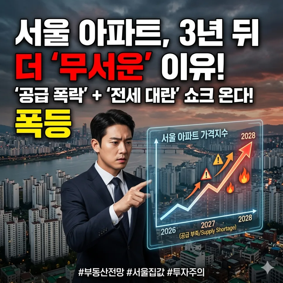 서울 아파트 가격 전망 2026-2028: 3년 뒤 집값, 왜 더 오를까?