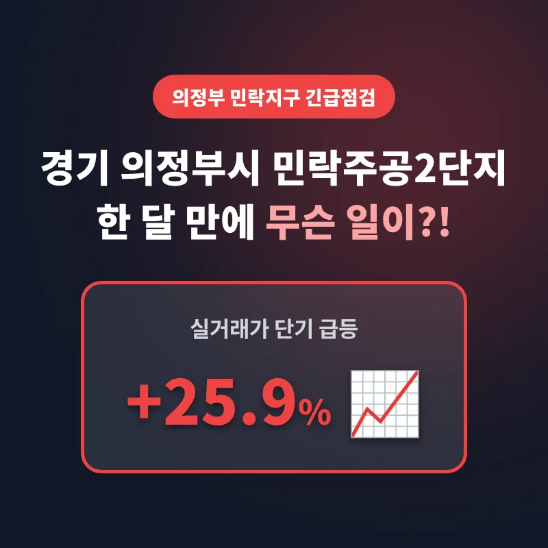 민락주공2단지 2026년 급등 원인 분석: 의정부 부동산 전망