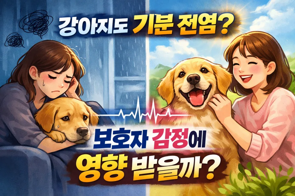 강아지 감정 전염 2026: 보호자 기분이 정말 영향을 줄까?