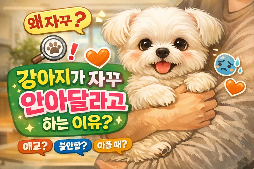 강아지가 안아달라고 하는 이유 2026: 애교? 불안? 직접 분석