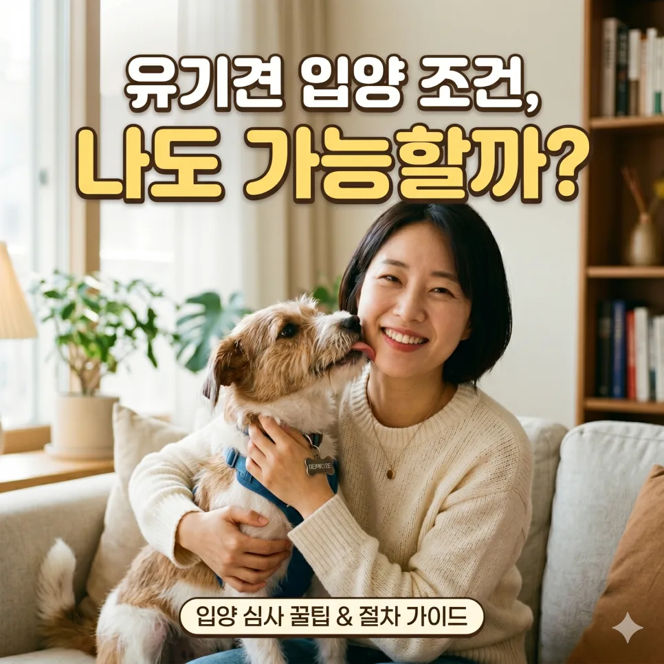 2026년 유기견 입양 조건, 책임감 있는 보호자 되기 위한 필수 체크리스트