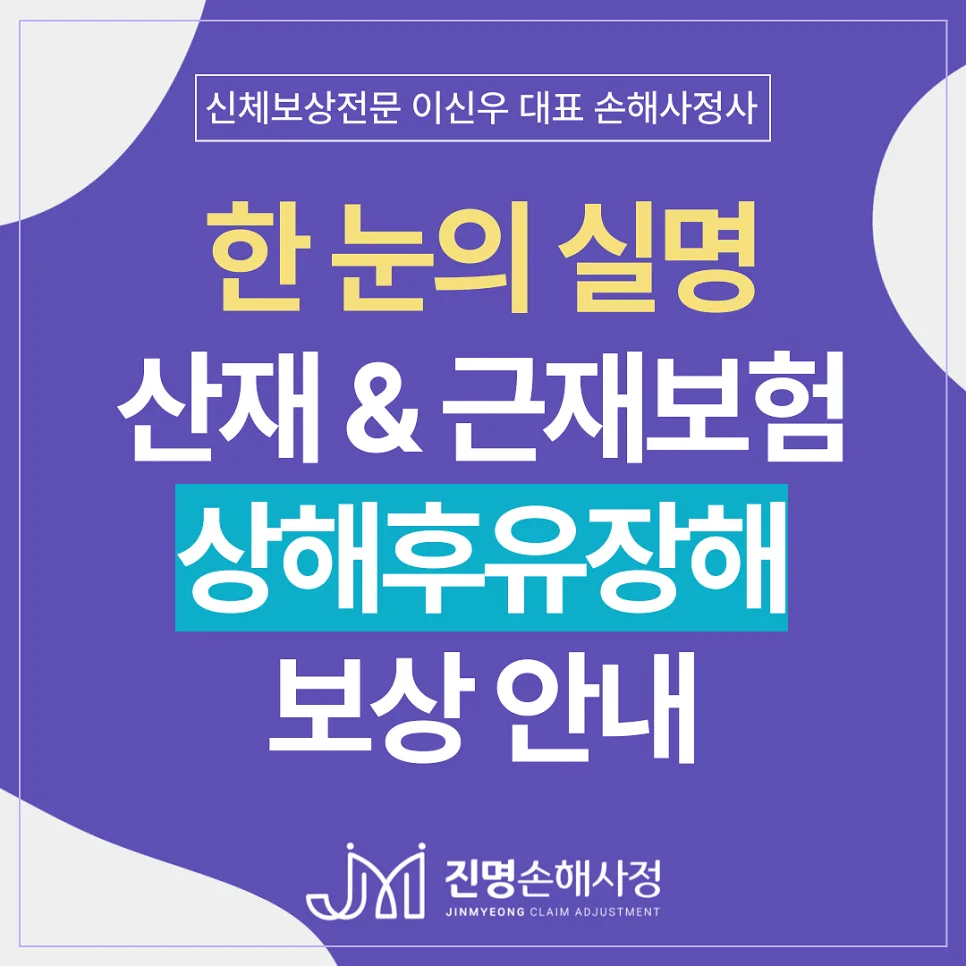 한쪽 눈 실명 시 보험금 1.3억? 산재·근재·개인보험 보상 총정리 2026