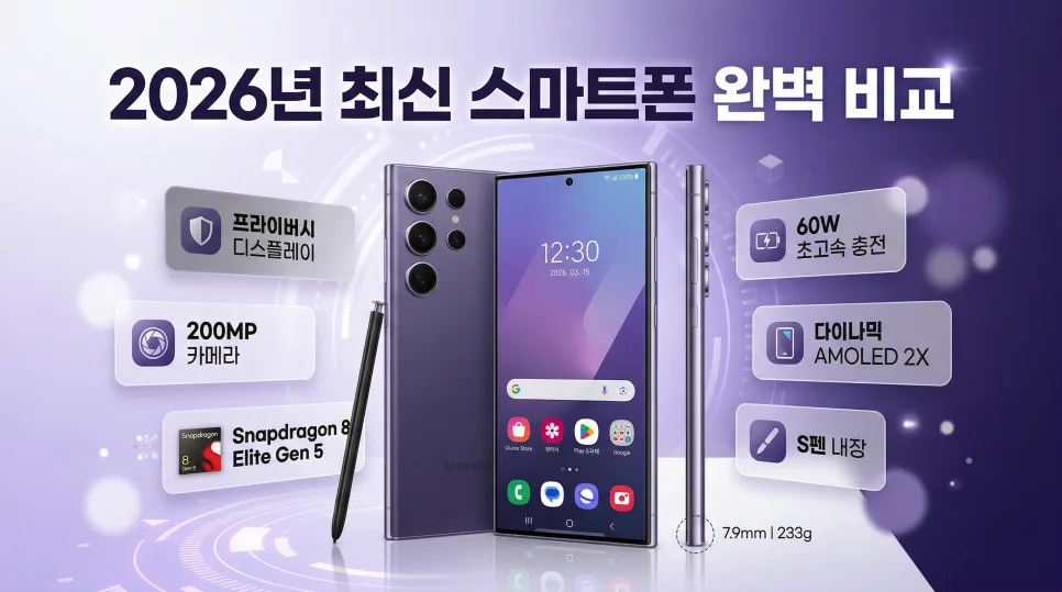 2026년 스마트폰 추천: 갤럭시 S26 vs Pixel 10 Pro 비교