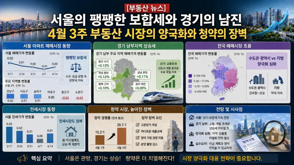서울 부동산 보합세, 경기 남진 2026년 전망과 '똘똘한 한 채' 전략
