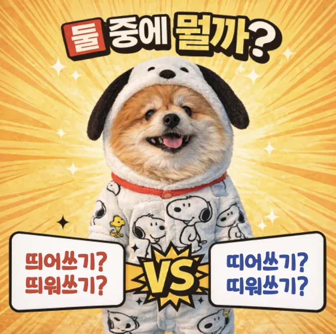 띄어쓰기 올바른 표기법 2026: 헷갈리는 4가지 비교 분석
