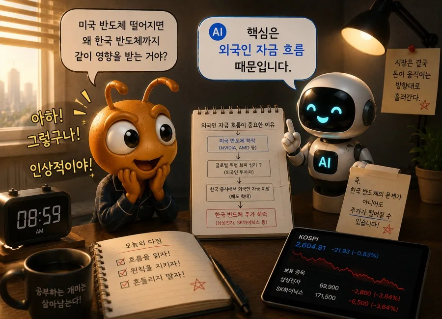 미국 반도체 하락 시 삼성전자도 빠지는 이유 (2026년 AI 분석) 2