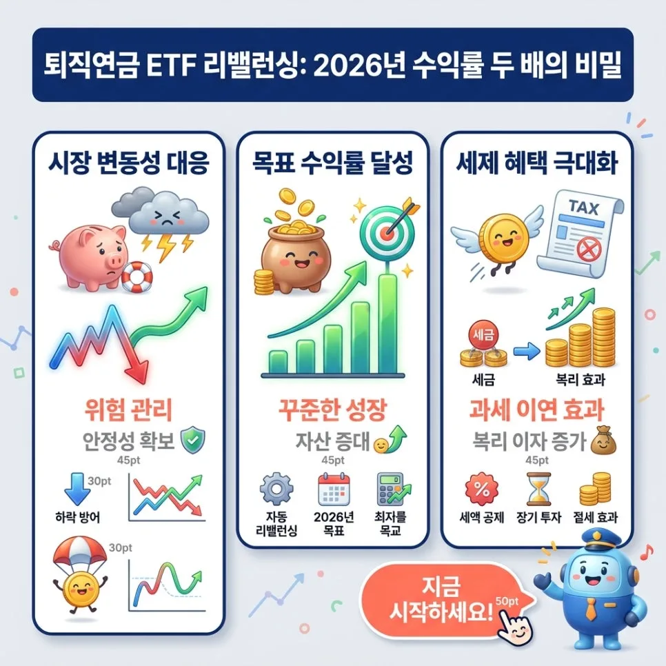 퇴직연금 ETF 리밸런싱 2026: 수익률 2배 높이는 3단계 비법