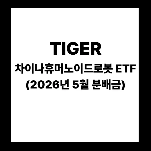 TIGER 차이나 휴머노이드로봇 ETF 분배금 2026년 5월, 투자 전략은?