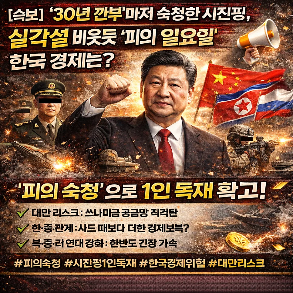 시진핑 권력 강화 2026: 중국 숙청과 한국 경제 영향 분석