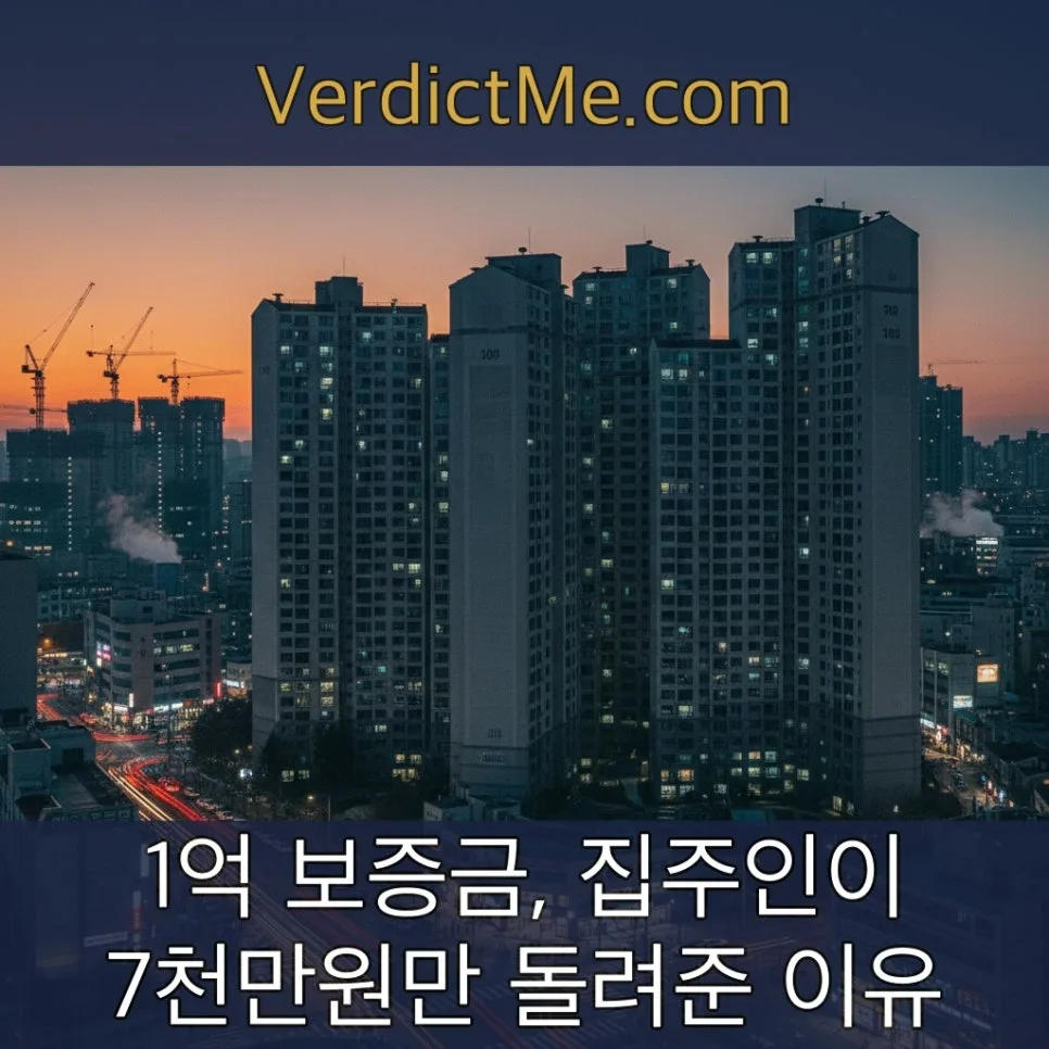 보증금 1억, 집주인이 7천만원만 돌려준 이유 2026년 총정리